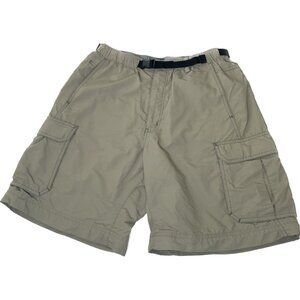 REI Mens Cargo Nylon Hiking Shorts Tan M 50+ UPF